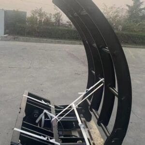 Hinged broke handler with forks